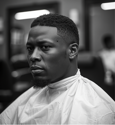 African American man showing nape of neck affected by Acne Keloidalis Nuchae